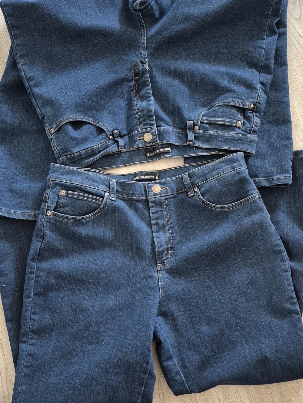 2 Lee Relaxed Fit Classic Straight Leg Women's Jeans in Medium Blue